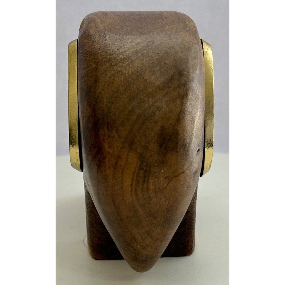 Mango Wood & Brass Elephant Minimalist Modern Sleek Shelf Decor Crate & Barrel - Picture 4 of 6